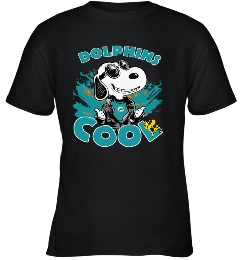 Miami Dolphins Snoopy Joe Cool We're Awesome Shirts Youth T-Shirt