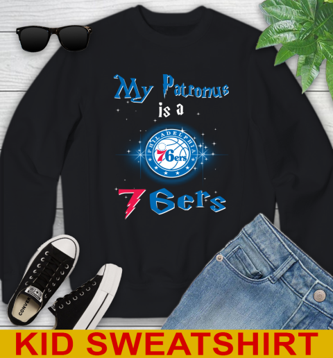 NBA Basketball Harry Potter My Patronus Is A Philadelphia 76ers Youth Sweatshirt