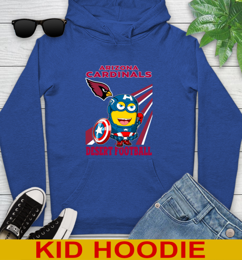 NFL Football Arizona Cardinals Captain America Marvel Avengers Minion Shirt Youth Hoodie 10