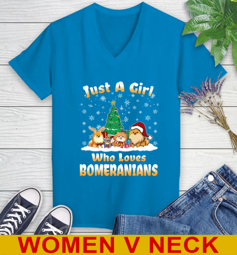 Christmas Just a girl who love pomeranians dog pet lover 79