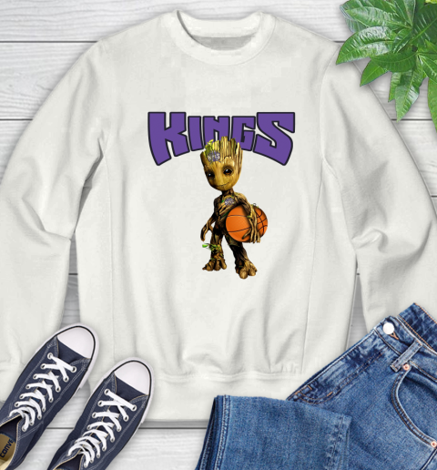 Sacramento Kings NBA Basketball Groot Marvel Guardians Of The Galaxy Sweatshirt