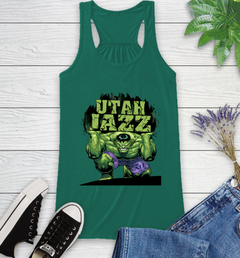 Utah Jazz NBA Basketball Incredible Hulk Marvel Avengers Sports Racerback Tank 7