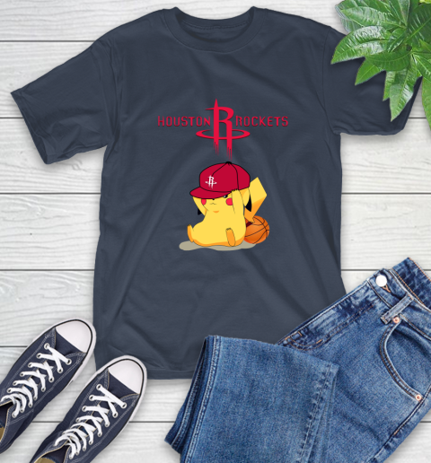 NBA Pikachu Basketball Sports Houston Rockets T-Shirt 4
