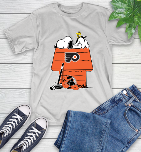 Philadelphia Flyers NHL Hockey Snoopy Woodstock The Peanuts Movie T-Shirt
