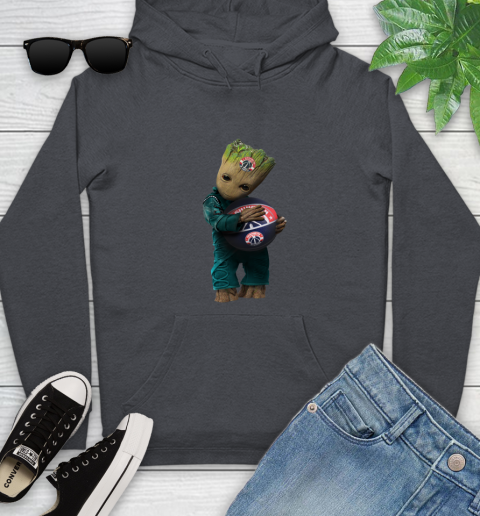 NBA Groot Guardians Of The Galaxy Basketball Sports Washington Wizards Youth Hoodie 8