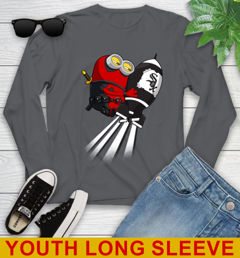 MLB Baseball Chicago White Sox Deadpool Minion Marvel Shirt Youth Long Sleeve 9