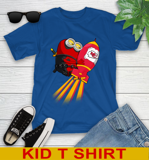 NFL Football Kansas City Chiefs Deadpool Minion Marvel Shirt Youth T-Shirt 10