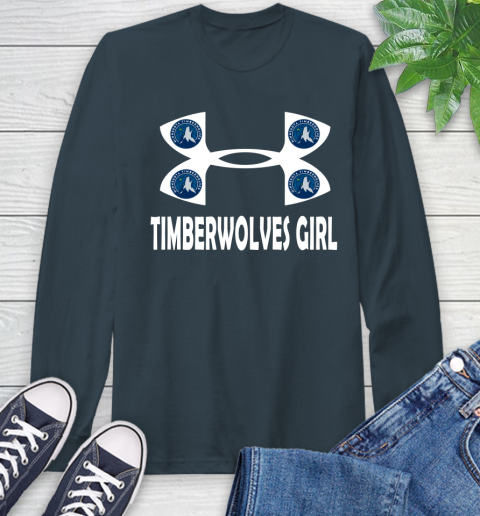 NBA Minnesota Timberwolves Girl Under Armour Basketball Sports Long Sleeve T-Shirt 9