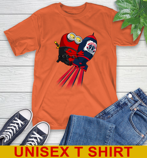 NBA Basketball Washington Wizards Deadpool Minion Marvel Shirt T-Shirt 4
