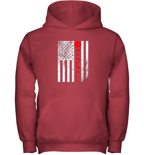 1sgd usa red whitevintage american flag baseball gift youth hoodie 43 front red