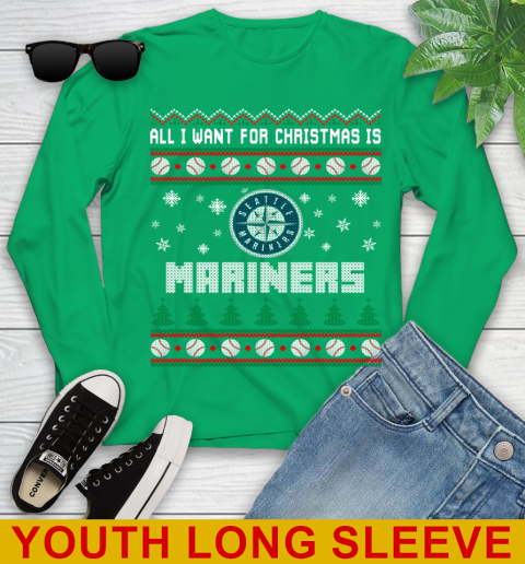 MLB All I Want For Christmas Is Seattle Mariners Baseball Sports 123