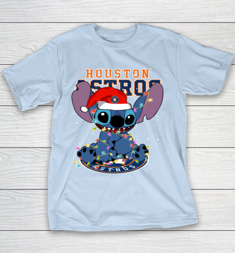 Houston Astros MLB noel stitch Baseball Christmas Youth T-Shirt 4