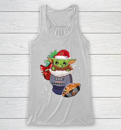Cincinnati Bengals Christmas Baby Yoda Star Wars Funny Happy NFL Racerback Tank 2