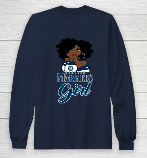 Seattle Marinerss Girl MLB Long Sleeve T-Shirt 4