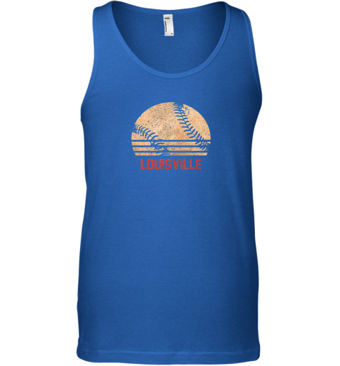 zkrz vintage baseball louisville shirt cool softball gift unisex tank 17 front royal