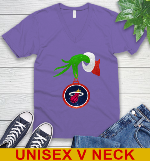 Miami Heat Grinch Merry Christmas NBA Basketball V-Neck T-Shirt 9