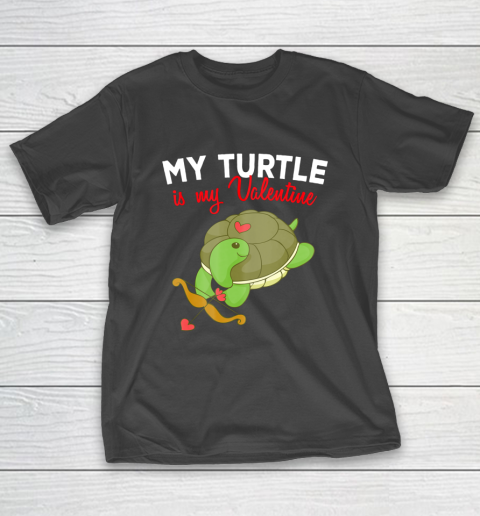 Turtle Valentine T Shirt Sea Turtle Cupid Valentines Day T-Shirt