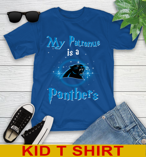 NFL Football Harry Potter My Patronus Is A Carolina Panthers Youth T-Shirt 10
