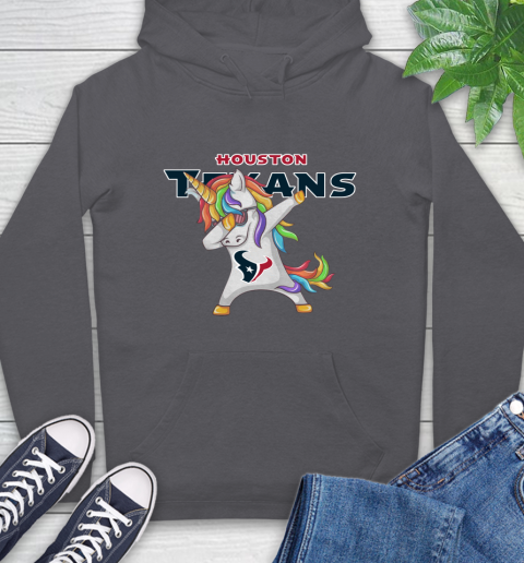 Houston Texans NFL Football Funny Unicorn Dabbing Sports Hoodie 7