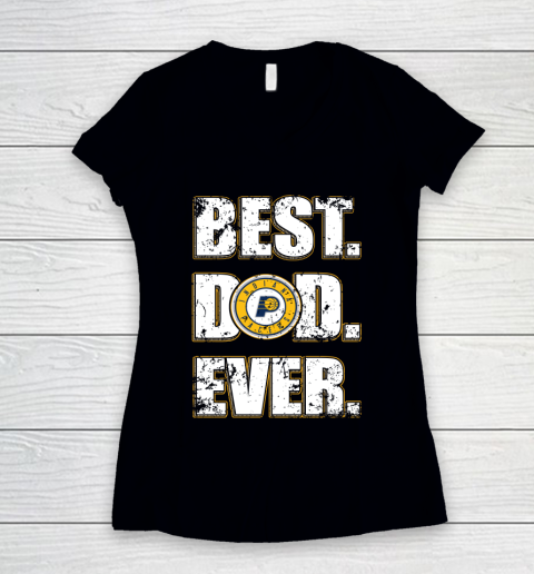 NBA Indiana Pacers Basketball Best Dad Ever Family Shirt Women's V-Neck T-Shirt