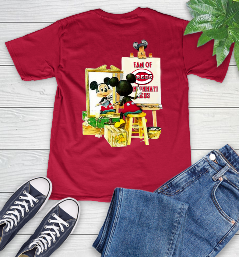 MLB Baseball Cincinnati Reds Mickey Drawing Shirt 51
