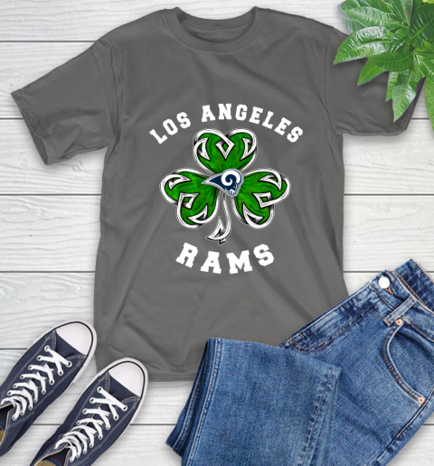 NFL Los Angeles Rams Three Leaf Clover St Patrick's Day Football Sports T-Shirt 10