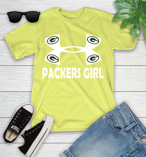 NFL Green Bay Packers Girl Under Armour Football Sports Youth T-Shirt 10