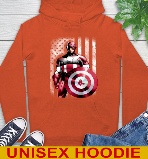 Boston Red Sox MLB Baseball Captain America Marvel Avengers American Flag Shirt Hoodie 4
