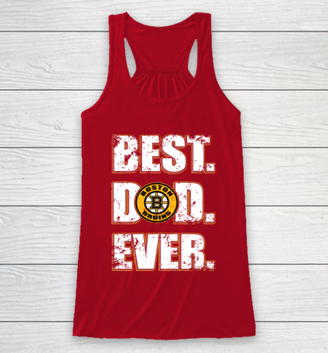 NHL Boston Bruins Hockey Best Dad Ever Family Shirt Racerback Tank 4