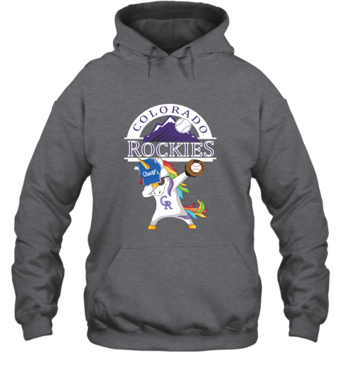Hip Hop Dabbing Unicorn Flippin Love Colorado Rockies Hoodie