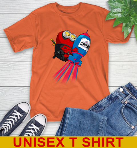 NBA Basketball LA Clippers Deadpool Minion Marvel Shirt T-Shirt 4