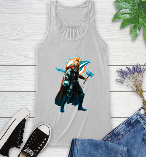 NFL Thor Avengers Endgame Football Miami Dolphins Racerback Tank