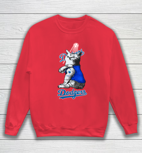 MLB Baseball My Cat Loves Los Angeles Dodgers Sweatshirt 7