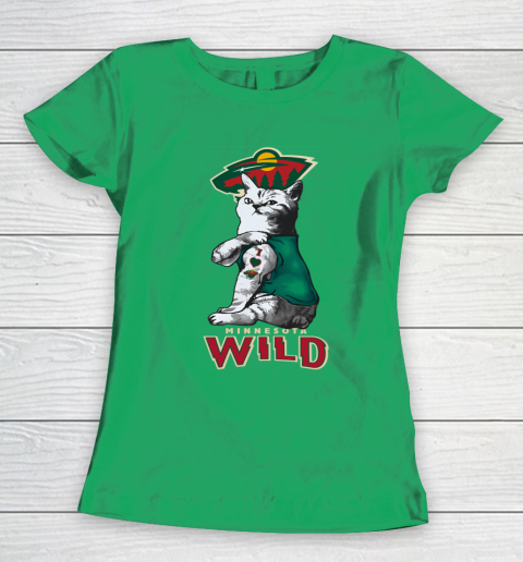 NHL My Cat Loves Minnesota Wild Hockey Women's T-Shirt 5