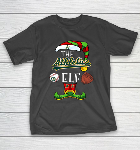 Oakland Athletics Christmas ELF Funny MLB T-Shirt