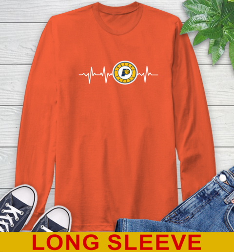 Indiana Pacers NBA Basketball Heart Beat Shirt Long Sleeve T-Shirt 4