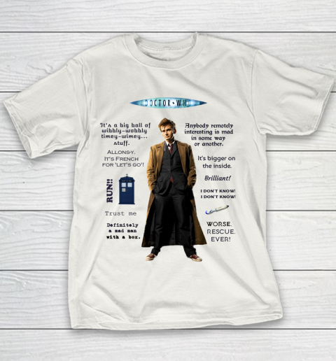 Doctor Who Shirt Dr. Who Quotes Youth T-Shirt