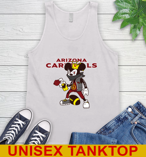 Arizona Cardinals NFL Football Mickey Peace Sign Sports Tank Top
