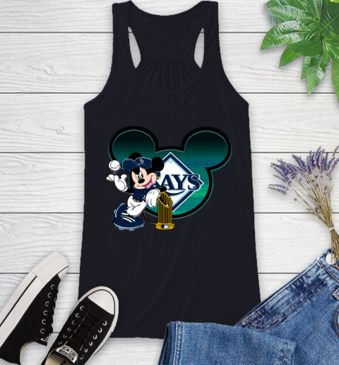 MLB Tampa Bay Rays The Commissioner's Trophy Mickey Mouse Disney Racerback Tank 10