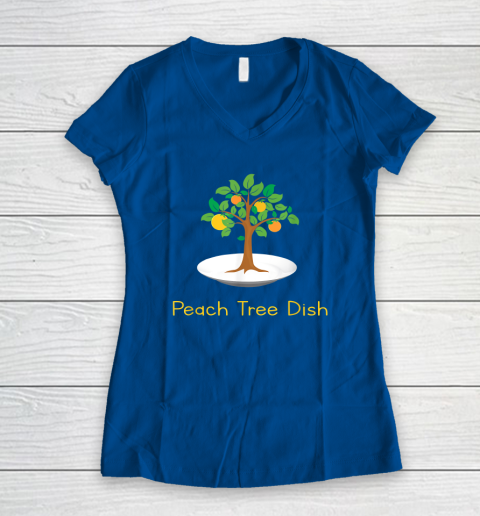 Peach Tree Dish Sarcastic Witty Humor Petri Dish Women's V-Neck T-Shirt - Image 6