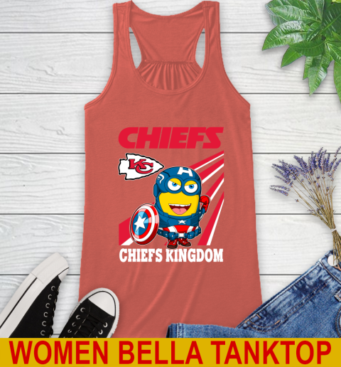 NFL Football Kansas City Chiefs Captain America Marvel Avengers Minion Shirt Racerback Tank 3