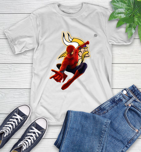 NFL Spider Man Avengers Endgame Football Minnesota Vikings T-Shirt