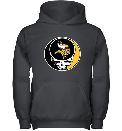NFL Minnesota Vikings Grateful Dead Rock Band Football Sports wNRRpPJ0JDs youth hoodie 43 95 151514 front black