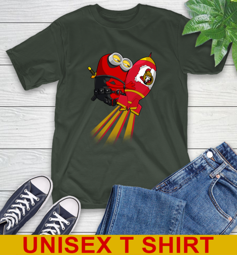NHL Hockey Ottawa Senators Deadpool Minion Marvel Shirt T-Shirt 6