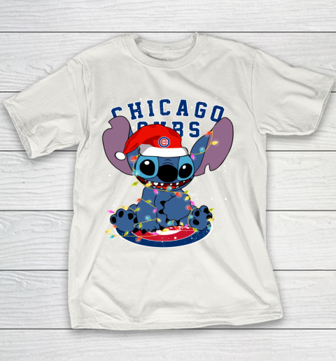 Chicago Cubs MLB noel stitch Baseball Christmas Youth T-Shirt