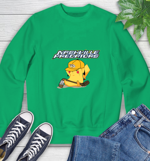 NHL Pikachu Hockey Sports Nashville Predators Sweatshirt 6