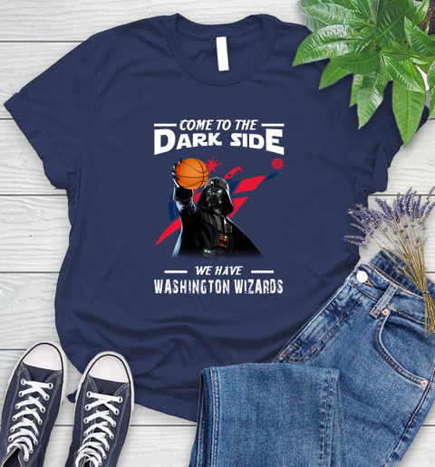 NBA Come To The Dark Side We Have Washington Wizards Star Wars Darth Vader Basketball Women's T-Shirt 14