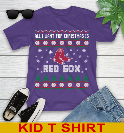 MLB All I Want For Christmas Is Boston Red Sox Baseball Sports 99