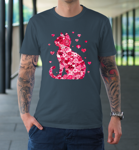 Funny Girls Cat Valentines Day Happy Meowentine's Day T-Shirt 4