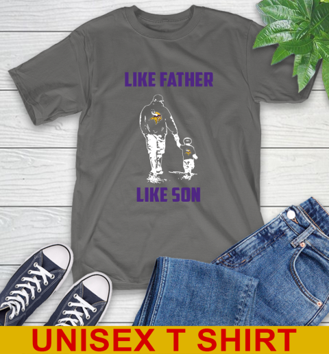 Minnesota Vikings NFL Football Like Father Like Son Sports T-Shirt 10